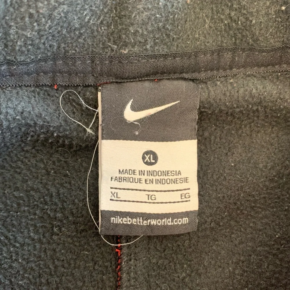 Men's Nike Team Dry Full‎ Zip Jacket Training Sz XL Red Fleece Lining